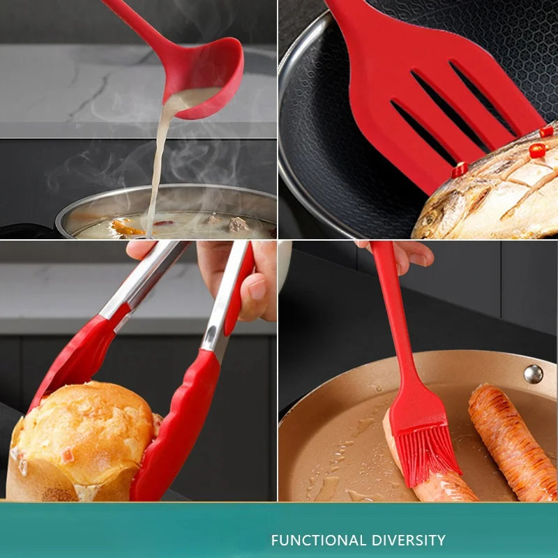 10 Piece Silicone Cookware Set for Kitchen-1