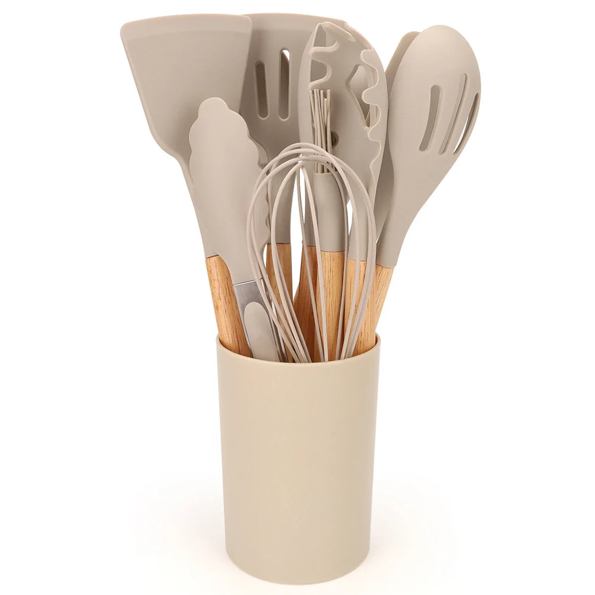 12Pcs Silicone Kitchen Utensil Set with Storage Bucket-6