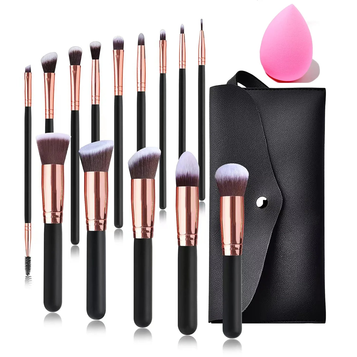 14Pcs Makeup Brush Set with Free Sponge-5