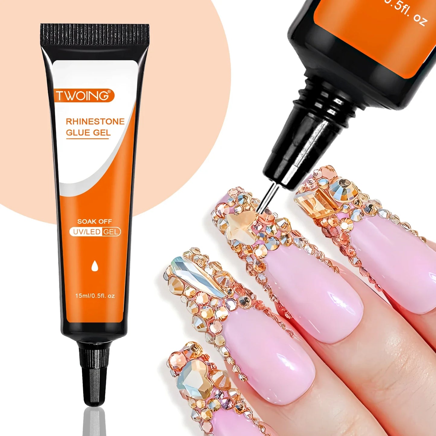 15mL Gel Nail Glue for Rhinestones and Gems-0