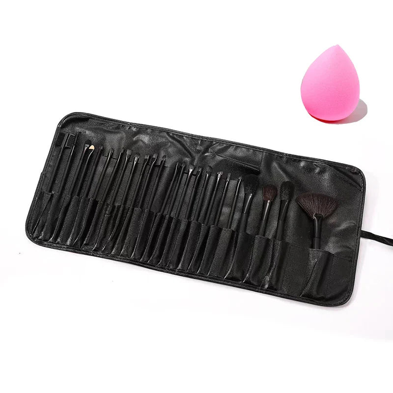 24 Piece Makeup Brush Set With Free Gift Bag-5