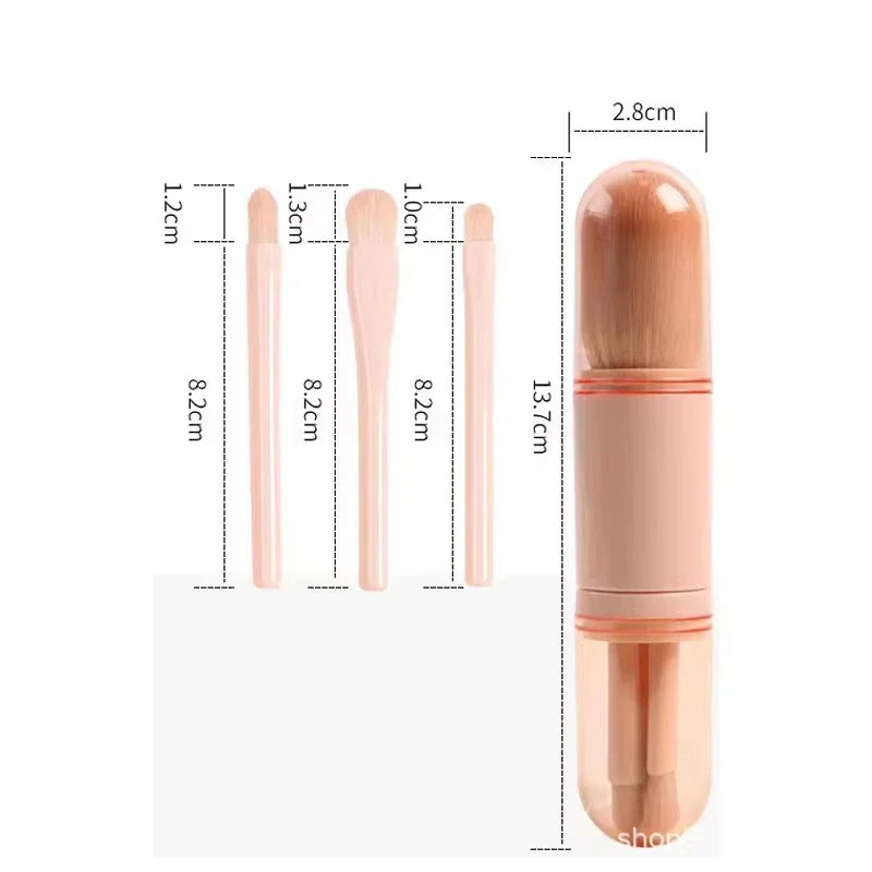 4in1 Travel Makeup Brushes Set Portable-2