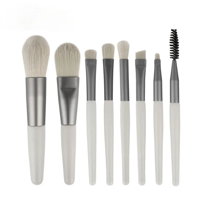 8Pcs Pro Pink Makeup Brush Set for Beauty-6