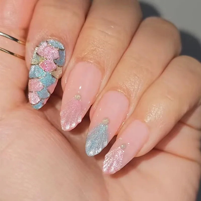 Almond Fake Nail Set-1