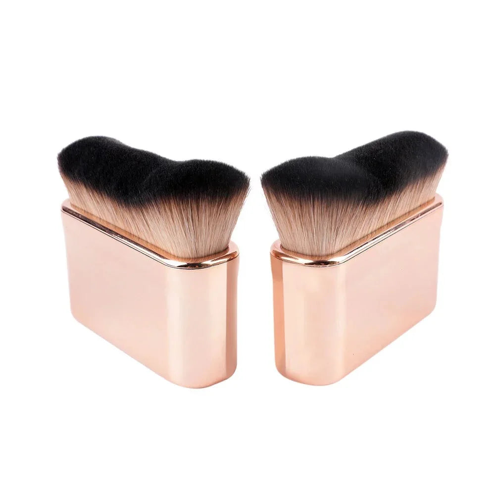 Angled Bronzer Makeup Brush Portable Handle-0