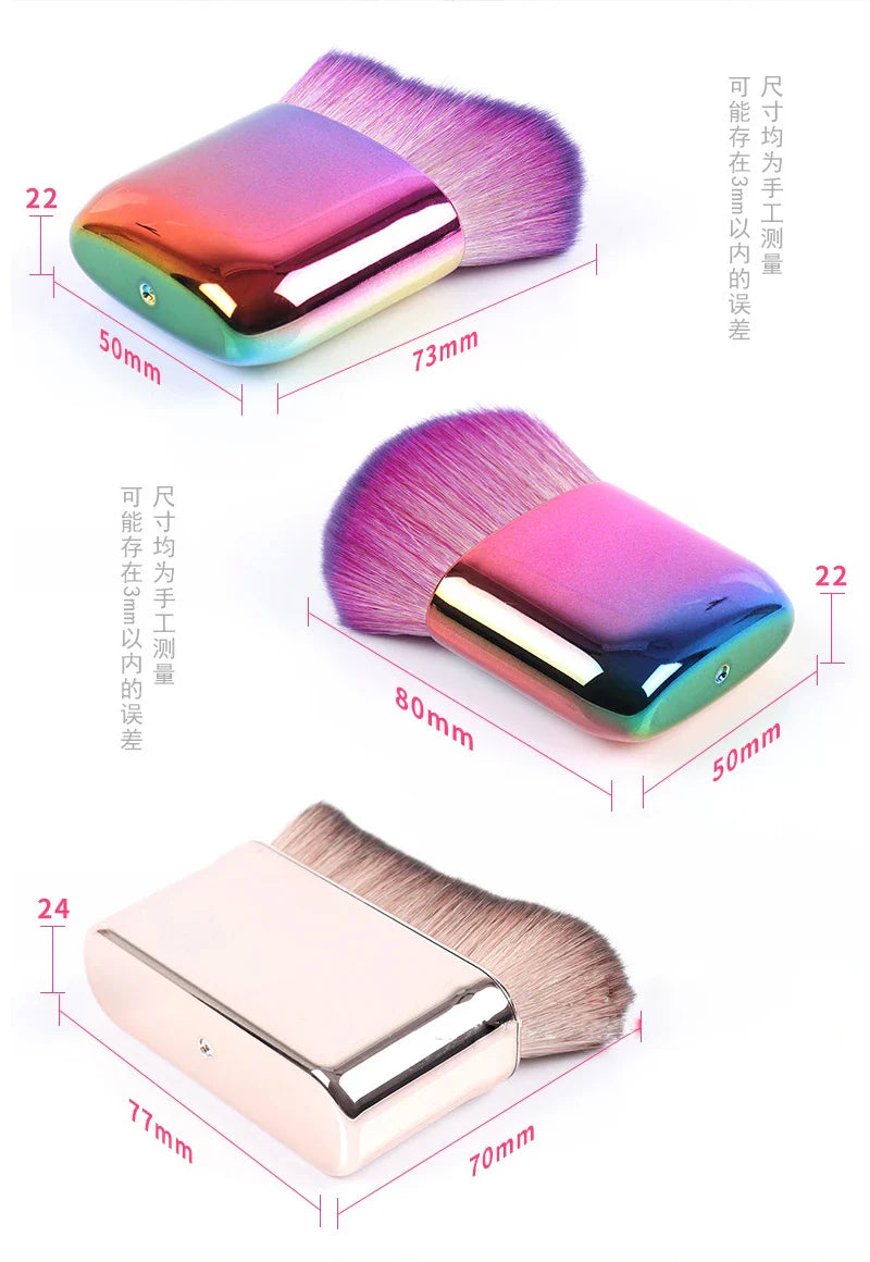 Angled Bronzer Makeup Brush Portable Handle-3