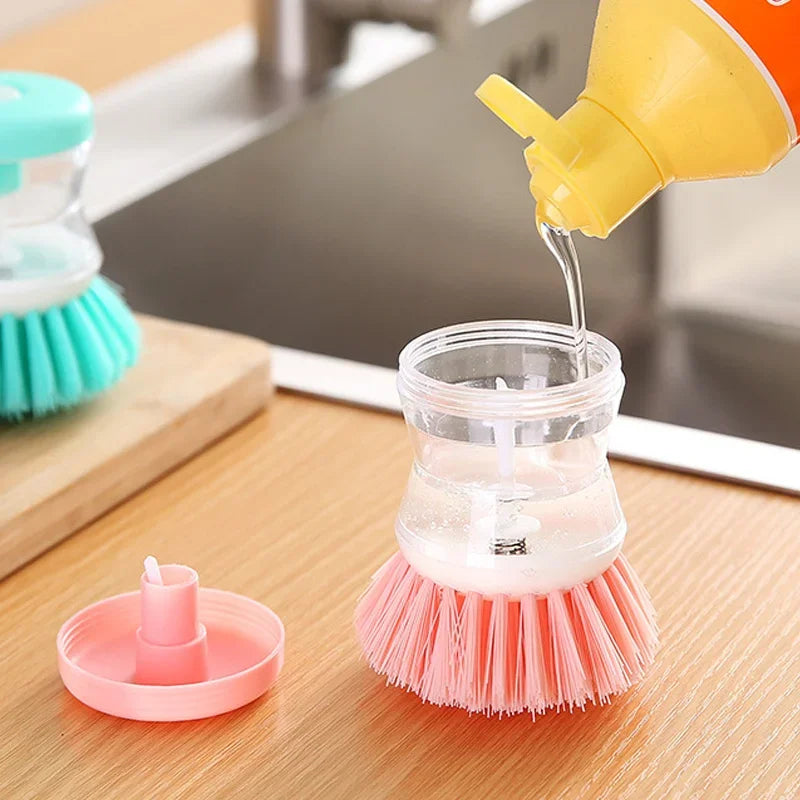 Automatic Kitchen Dish Brush with Soap Dispenser-2