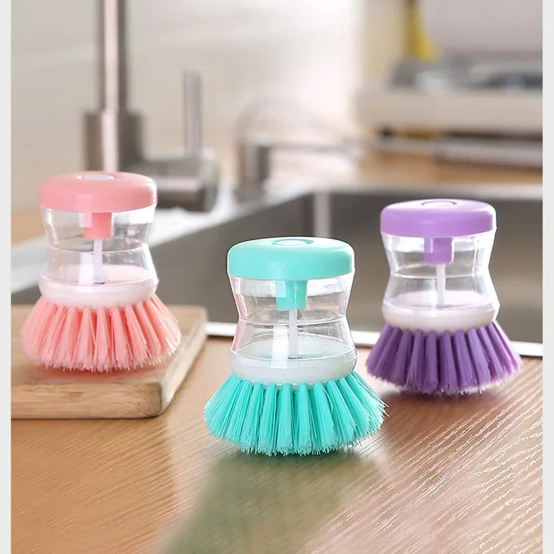 Automatic Kitchen Dish Brush with Soap Dispenser-4
