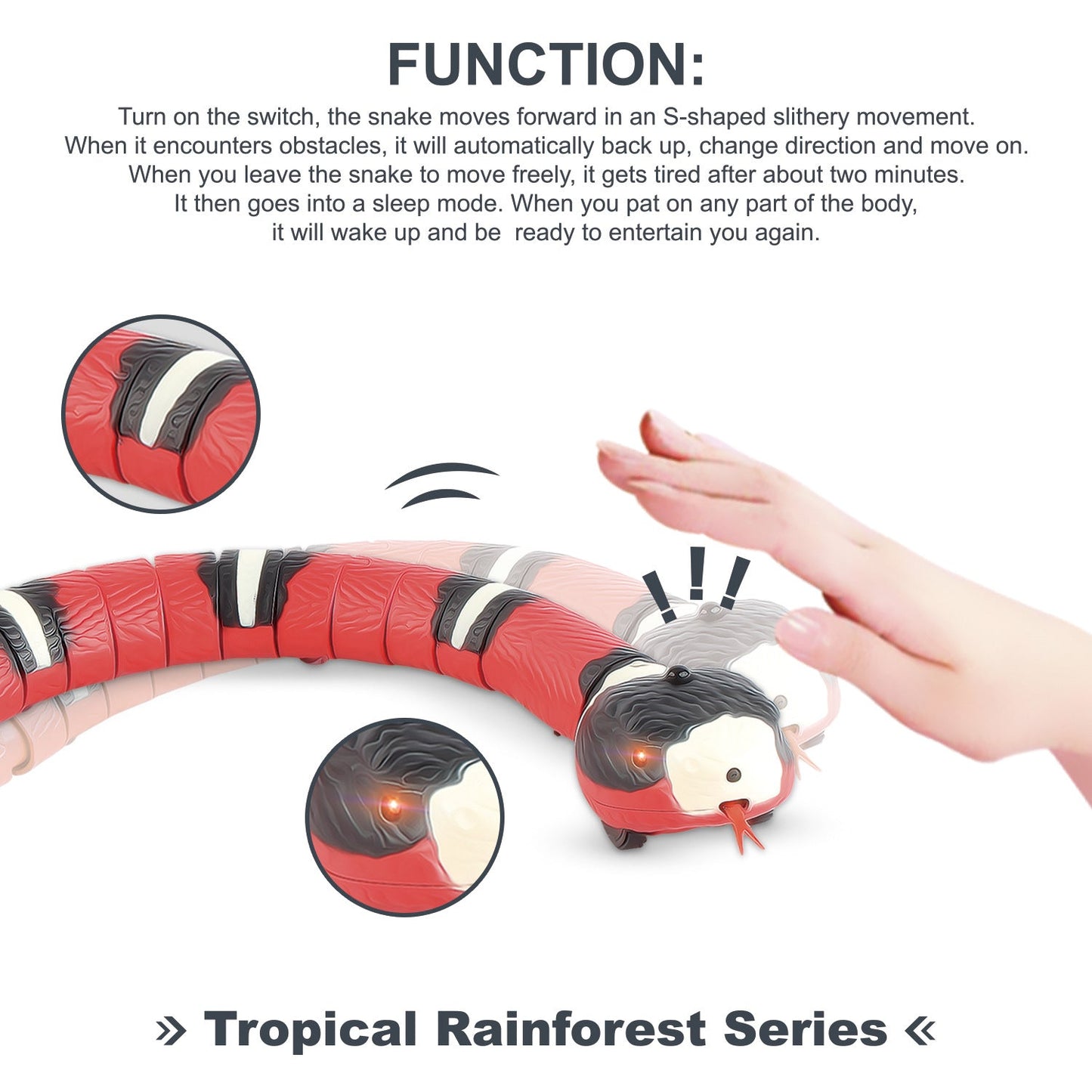 Automatic Smart Sensing Snake Pet Toy-3