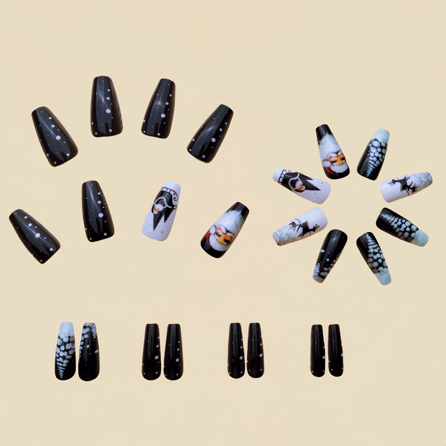 Black Ballet Press-On Nails Set-3