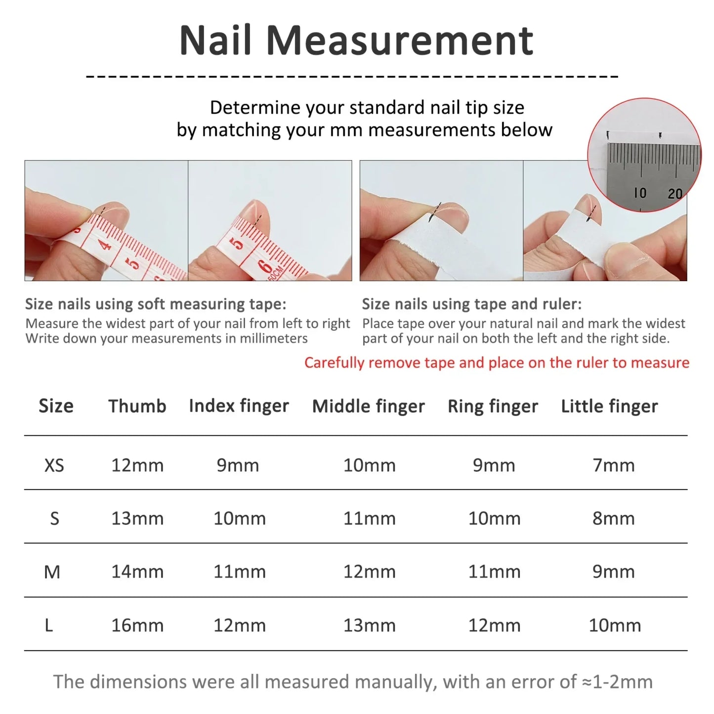 Black Handmade Press On Nails-2
