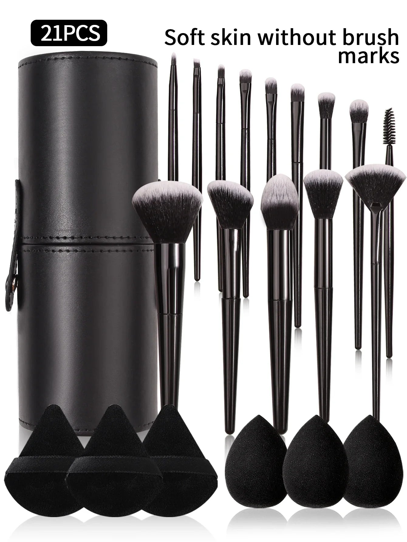 Black Makeup Brush Set Professional Tools-1