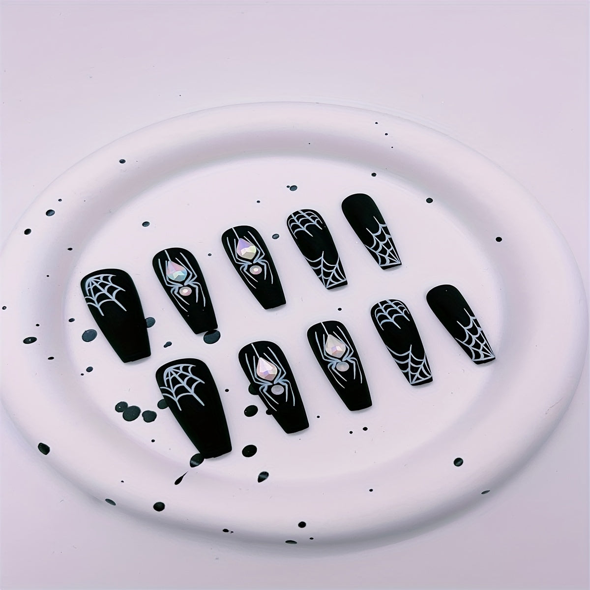 Black Matte Press-On Nails-3
