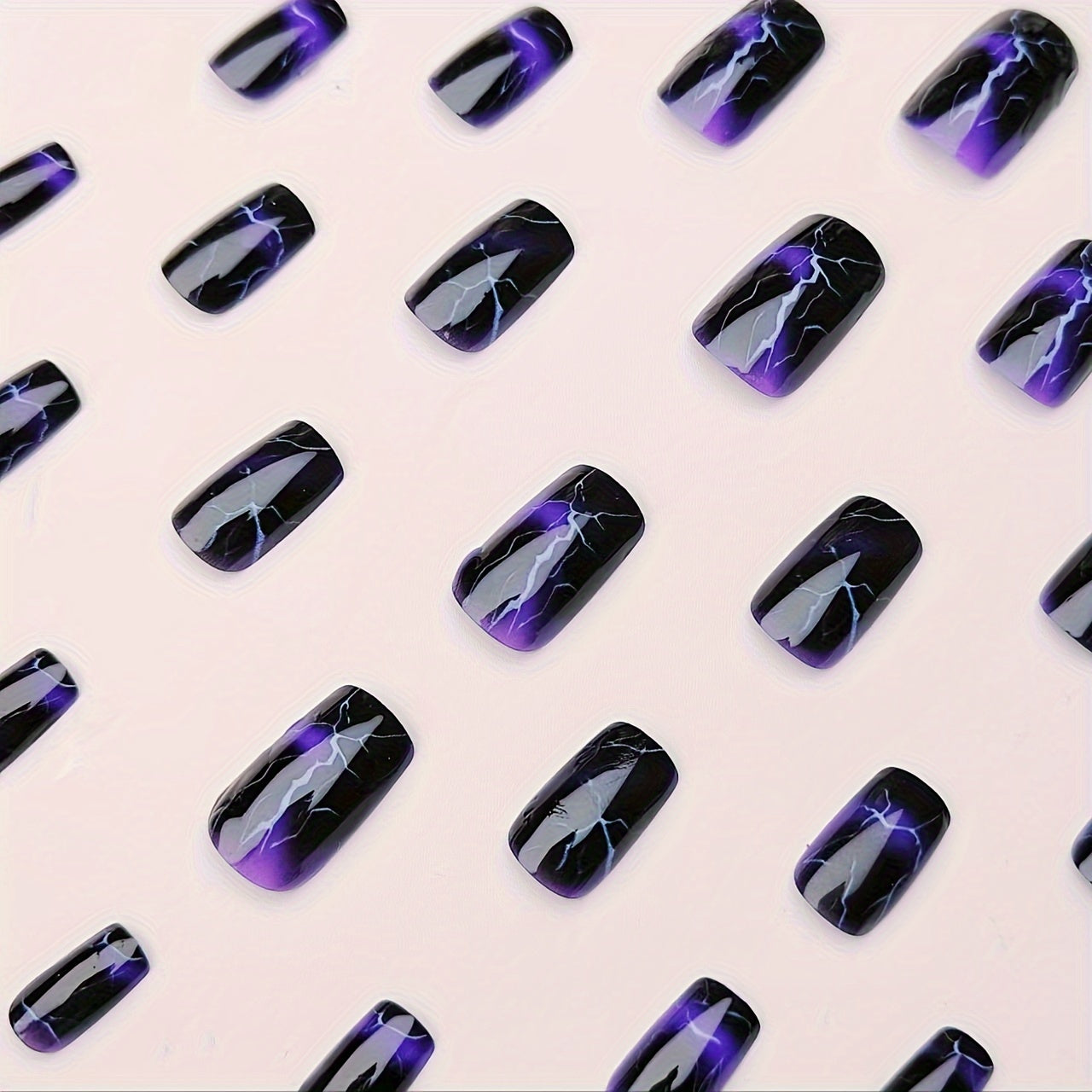 Black & White Ombre Nail Tips-2