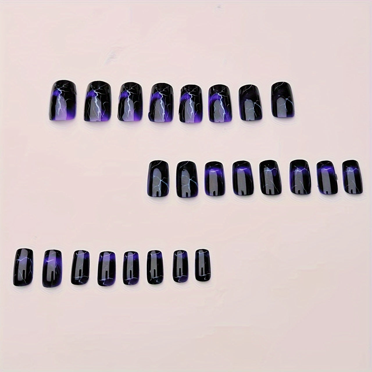 Black & White Ombre Nail Tips-3