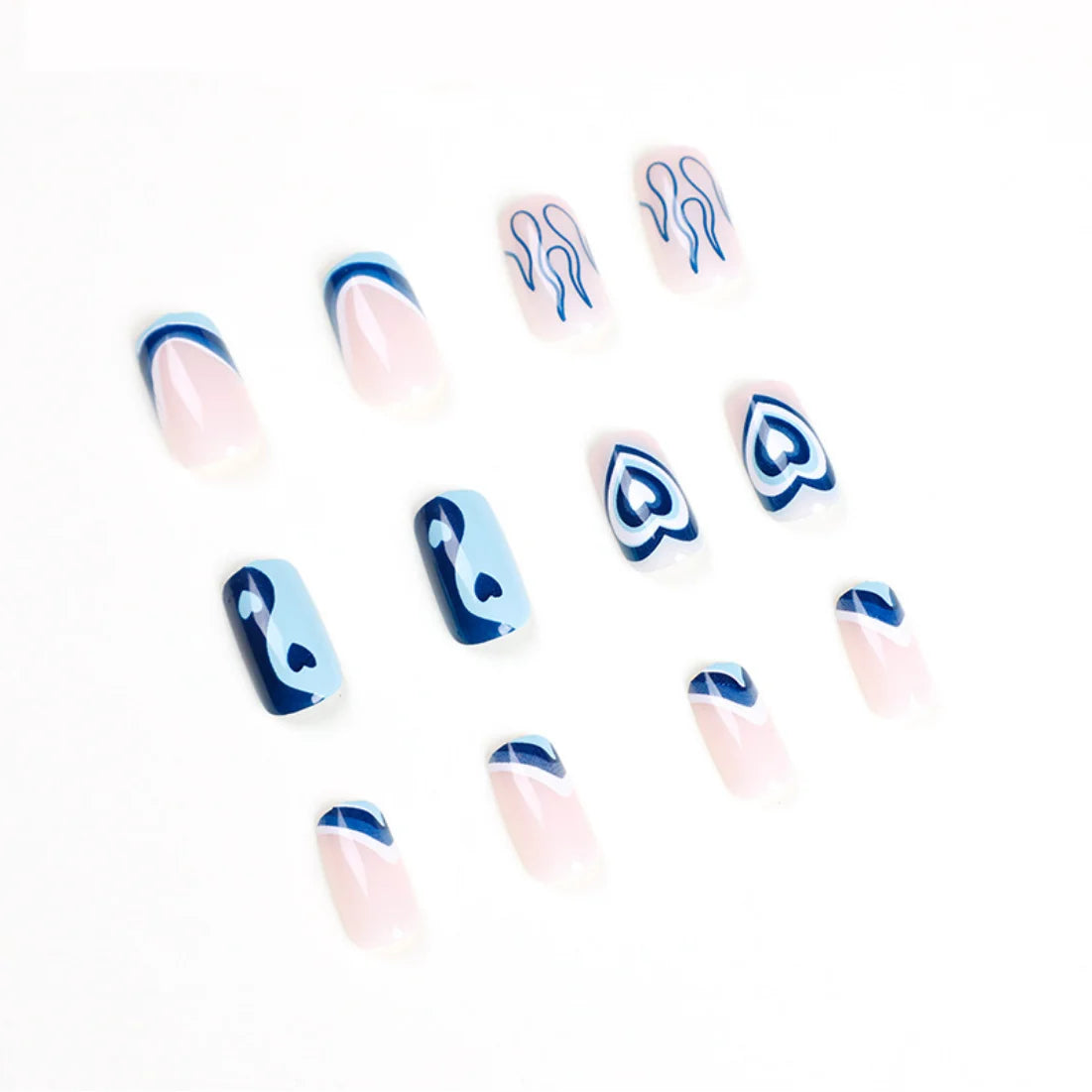 Blue Flame Love Press-On Nails-1