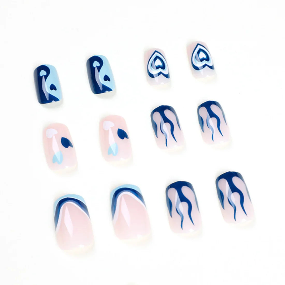 Blue Flame Love Press-On Nails-2