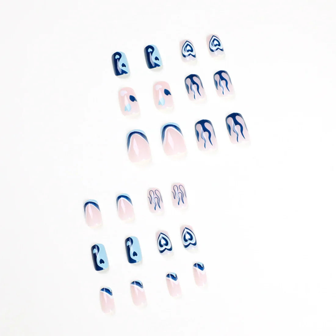 Blue Flame Love Press-On Nails-3