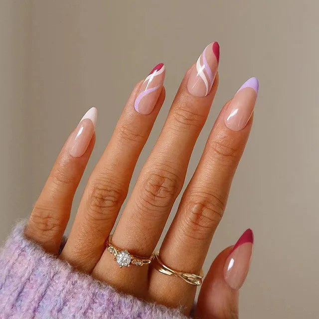 Blue Flame Love Press-On Nails-14