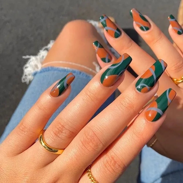 Blue Flame Love Press-On Nails-22
