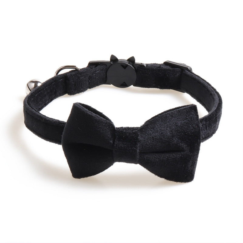 Bowknot Velvet Pet Collars for Dogs-1