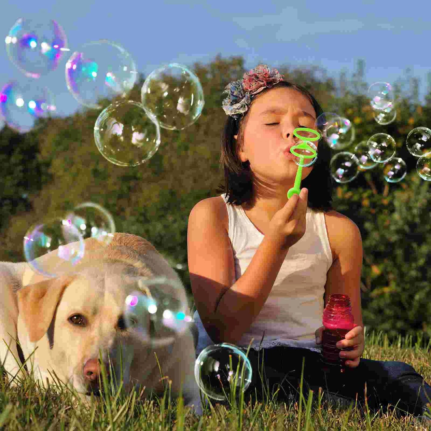 Bubble Blower Trumpet Toy Girl Toys Bubber Blowing Soap Tools Gift Dispenser Blue Gumballs-1