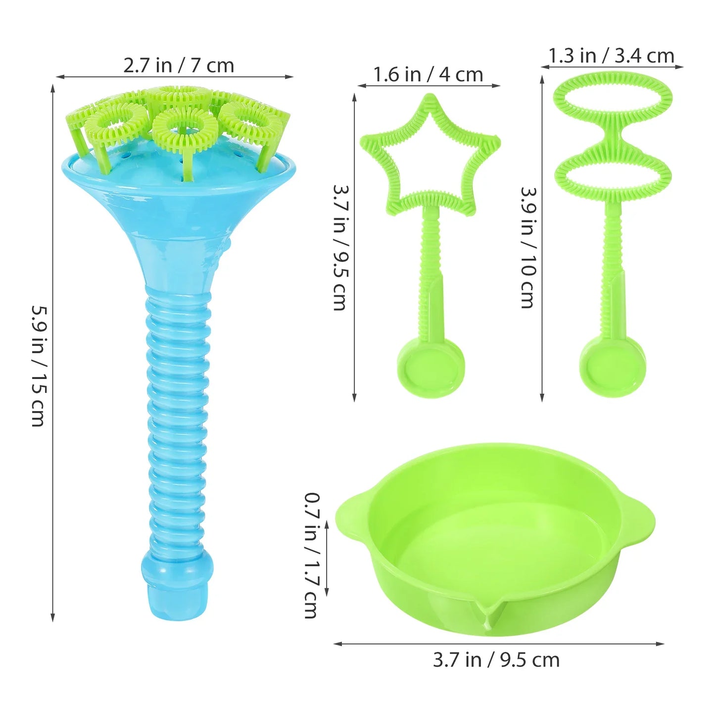 Bubble Blower Trumpet Toy Girl Toys Bubber Blowing Soap Tools Gift Dispenser Blue Gumballs-2