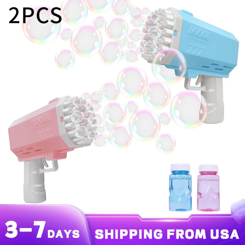 Bubble Gun With 2 Bottles Of 50ml Bubble Water-0