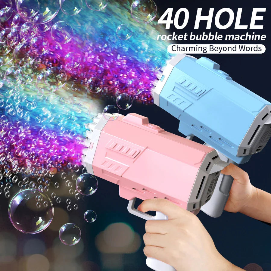 Bubble Gun With 2 Bottles Of 50ml Bubble Water-1
