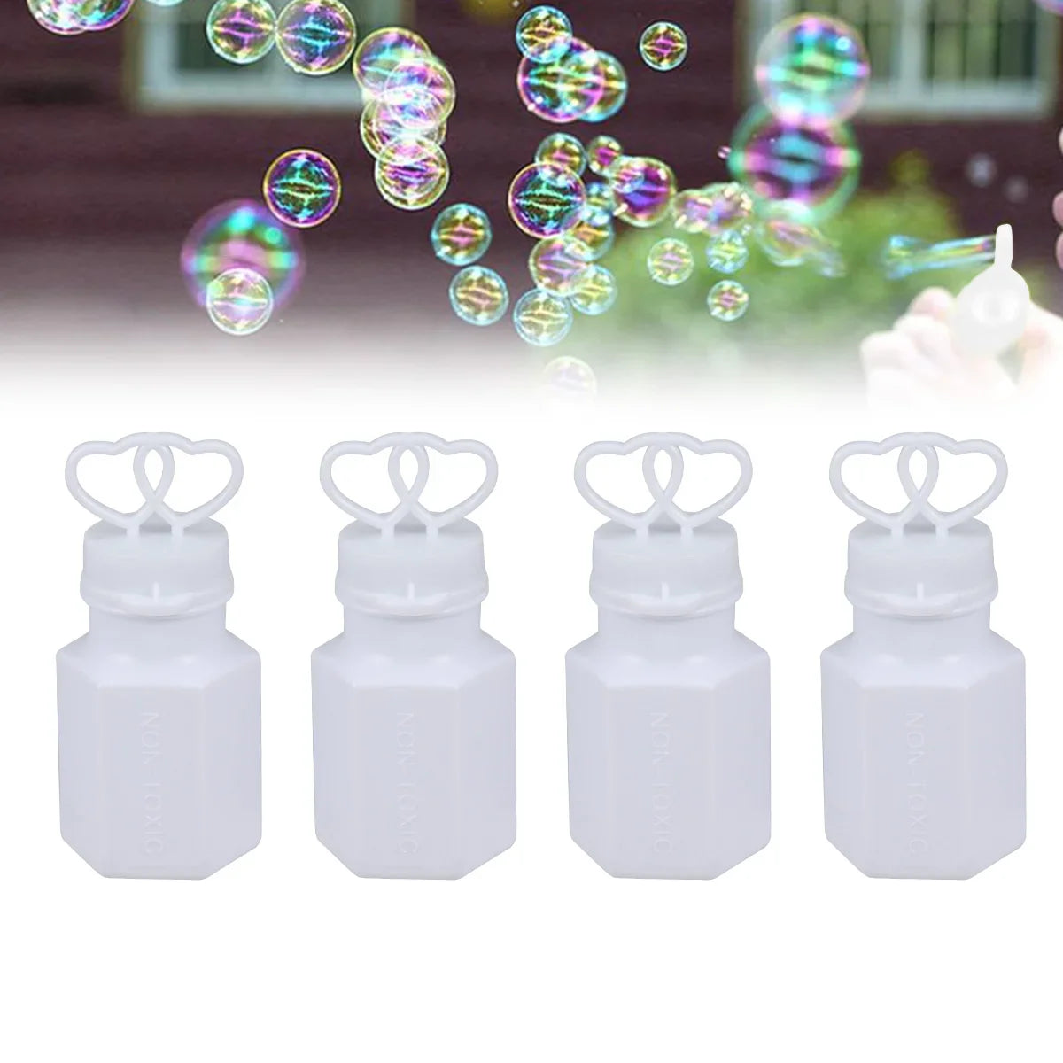 Bubbles for Kids Soap Wedding Heart Wands Toys-4