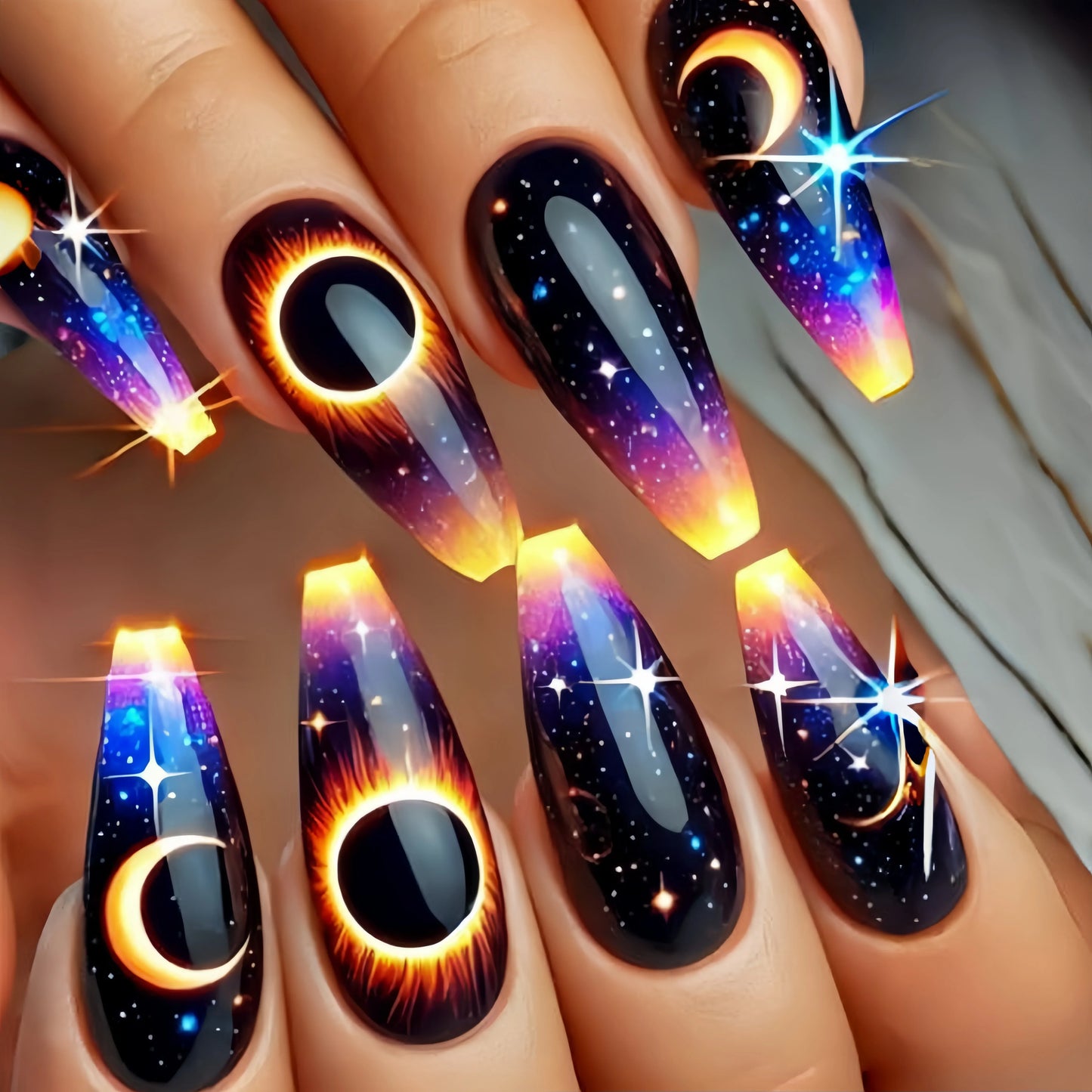 Butterfly Pattern Press-On Nail Stickers-6