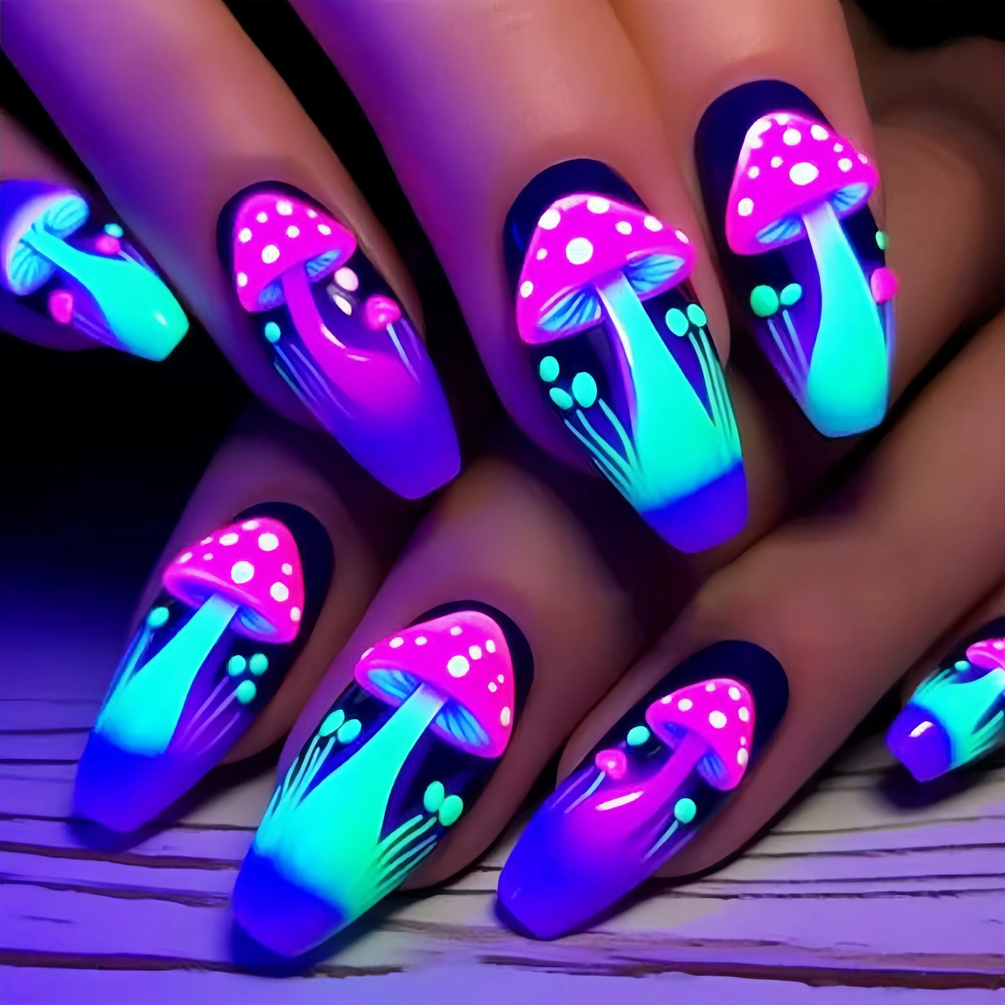 Butterfly Pattern Press-On Nail Stickers-15