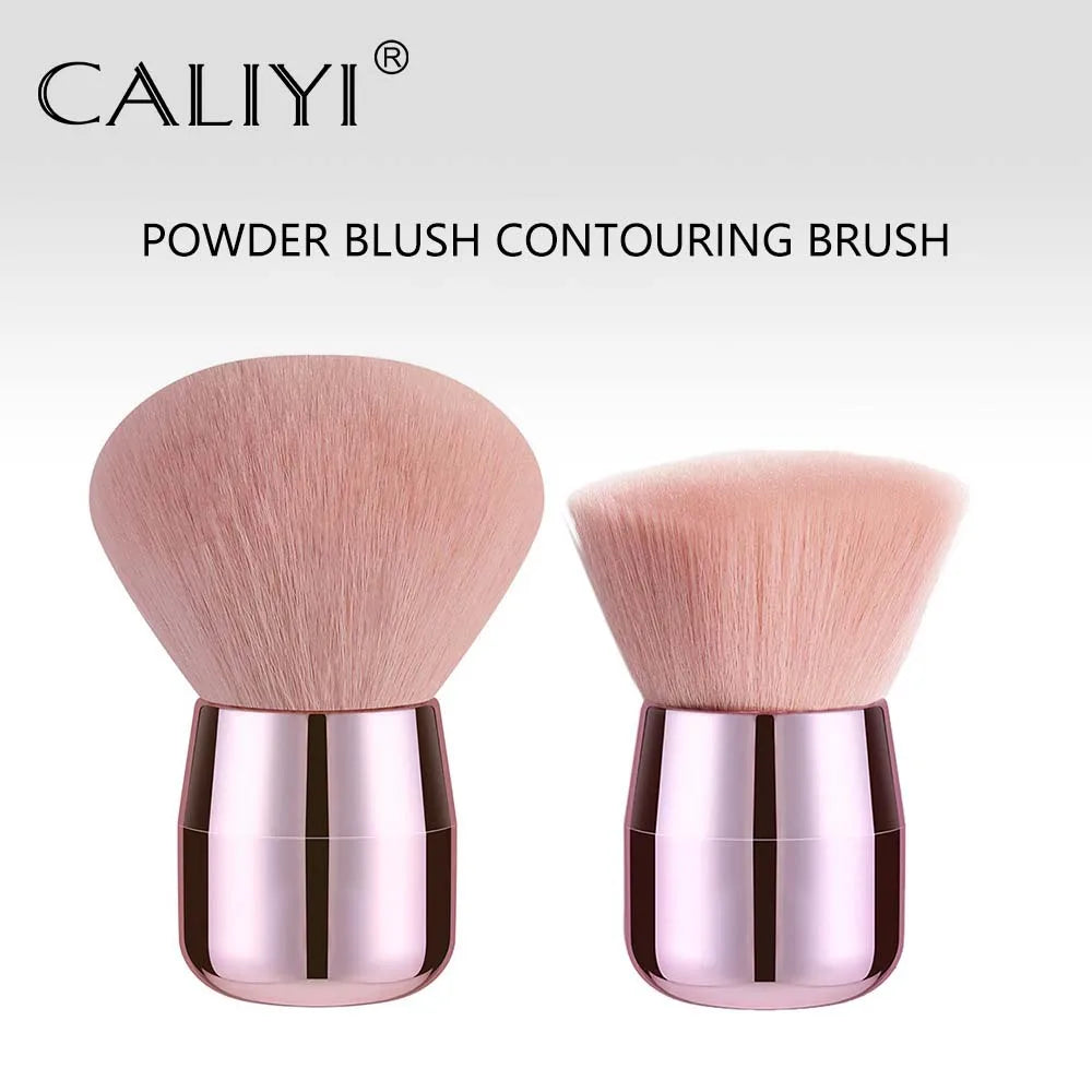 CALIYI Mini Fluffy Loose Powder Blush Brush Set-0