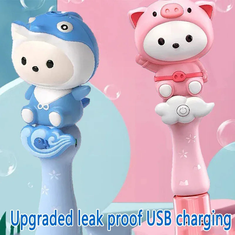 Cartoon Little Sheep Handheld Bubble Machine with Music-1