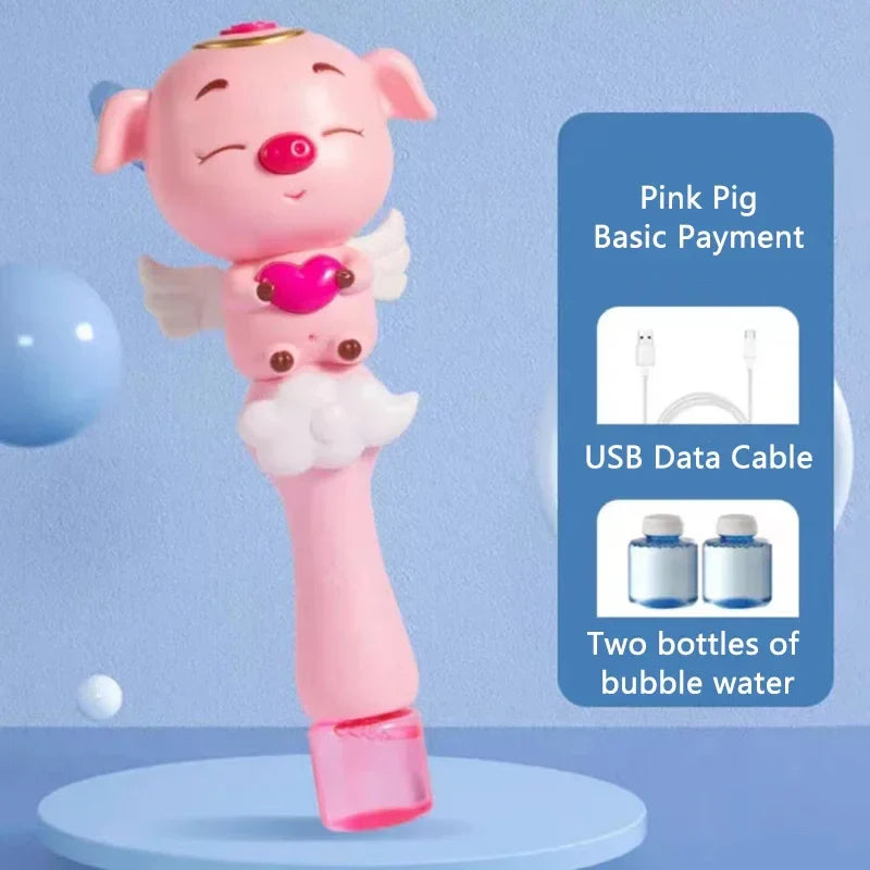 Cartoon Little Sheep Handheld Bubble Machine with Music-3