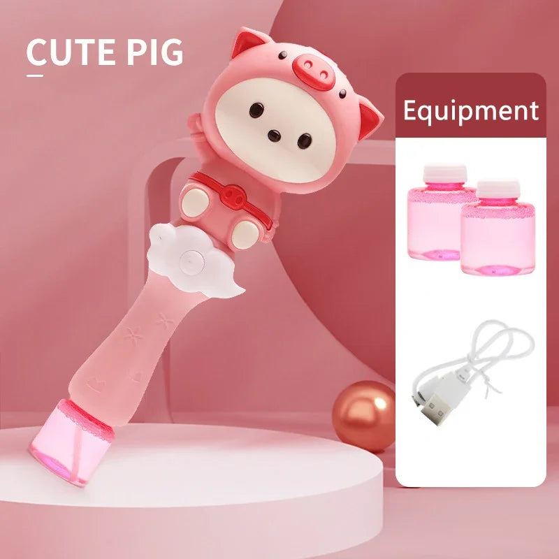 Cartoon Little Sheep Handheld Bubble Machine with Music-5