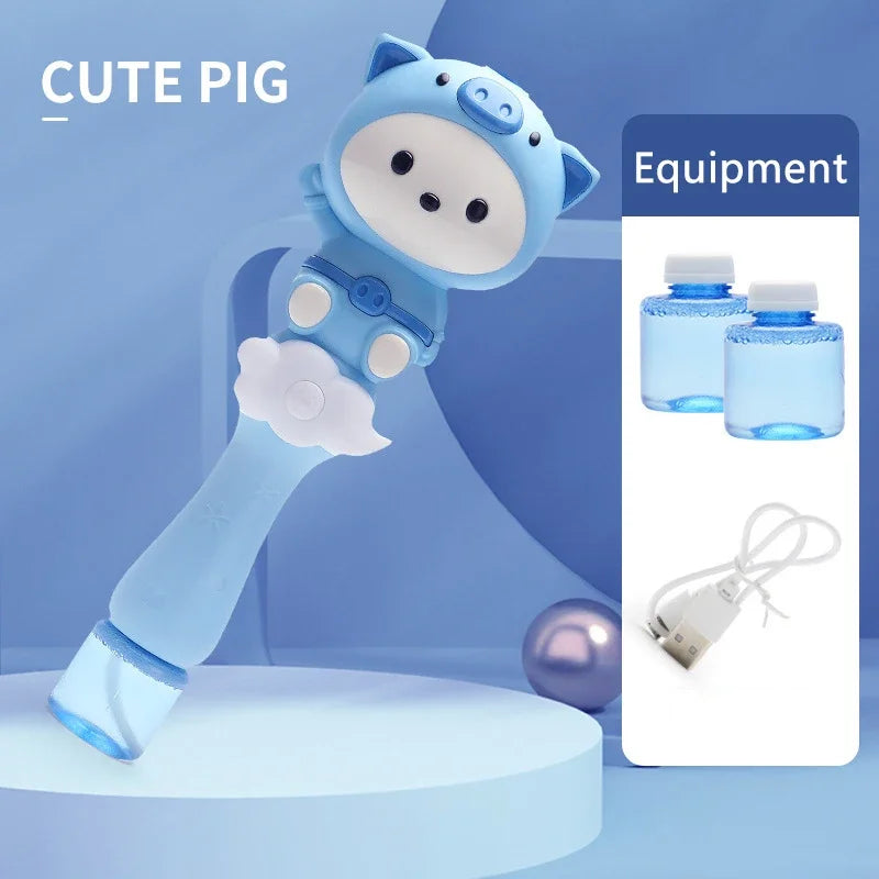 Cartoon Little Sheep Handheld Bubble Machine with Music-6