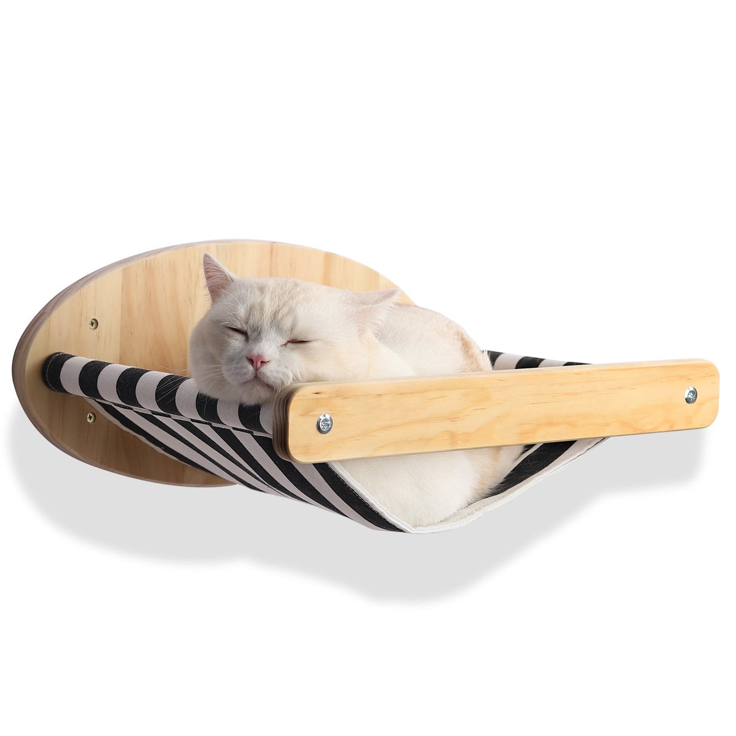 Cat Activity Center with Solid Wood Sisal Scratching Posts and Hammock-6