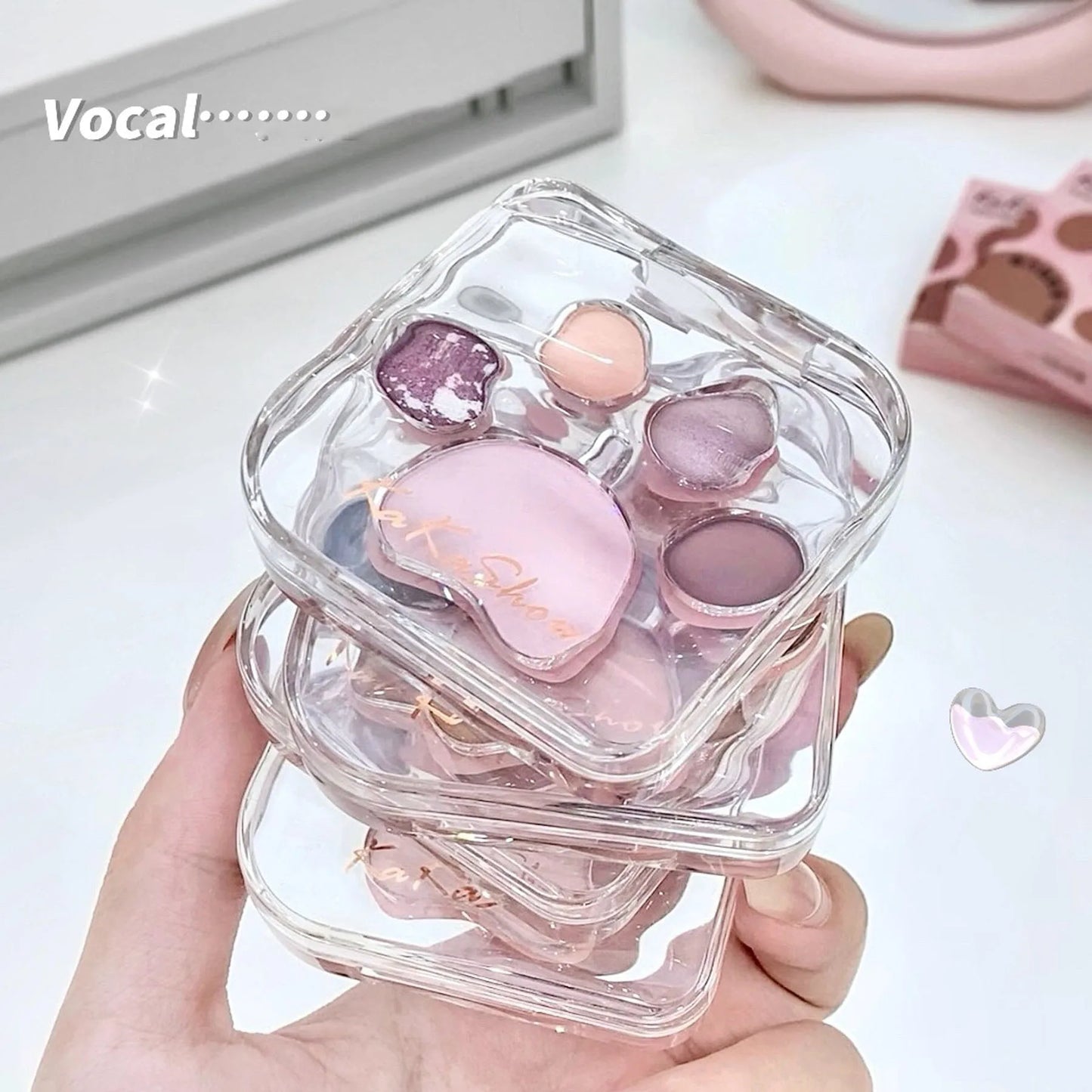 Cat Paw Shape Eye Shadow Palette 5 Colors-2