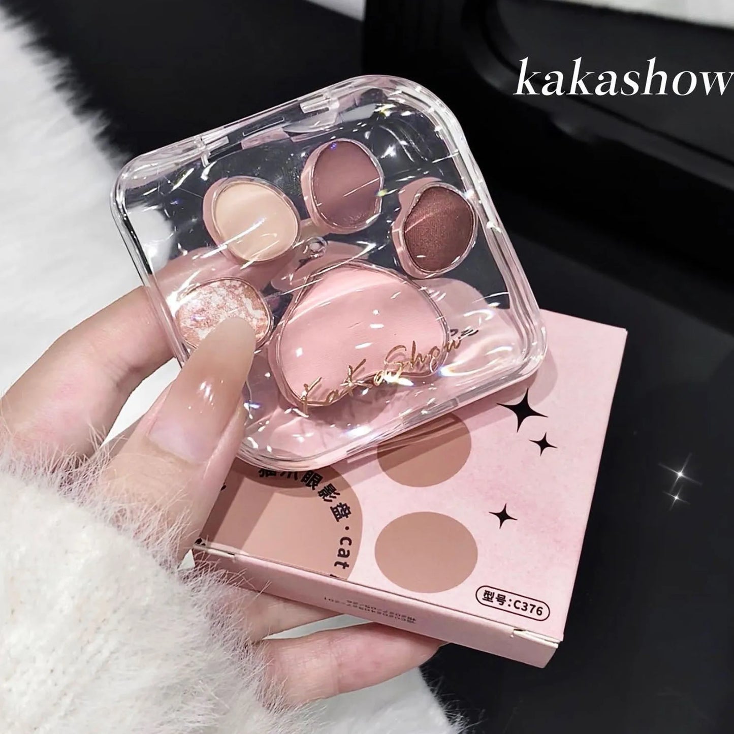 Cat Paw Shape Eye Shadow Palette 5 Colors-3