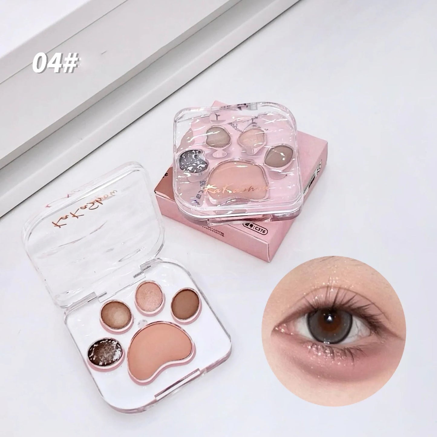 Cat Paw Shape Eye Shadow Palette 5 Colors-6