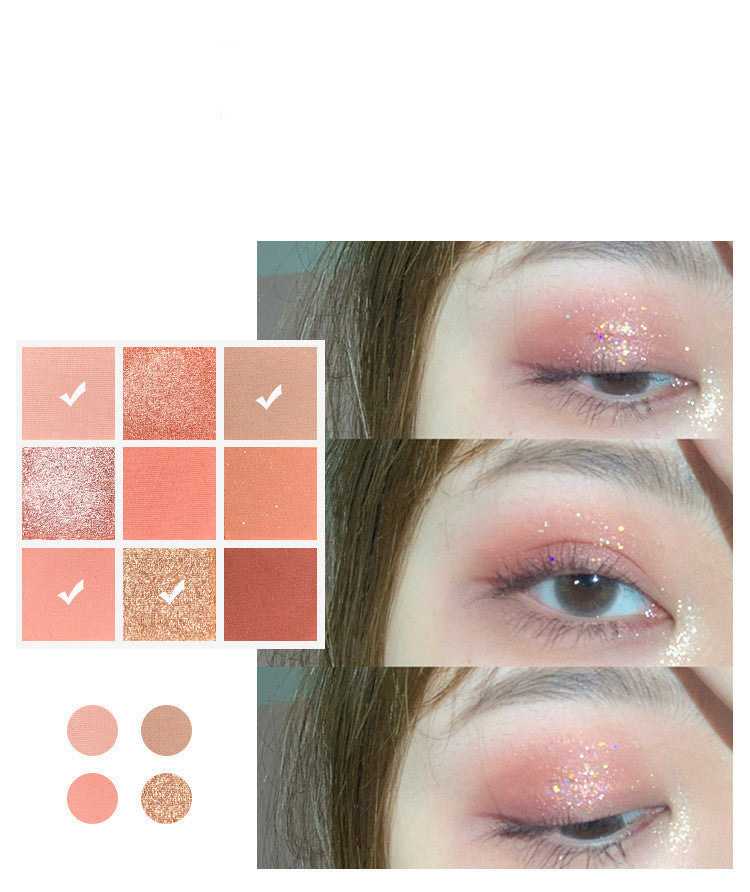 Charming 9-Color Matte and Shimmer Eyeshadow Palette-2