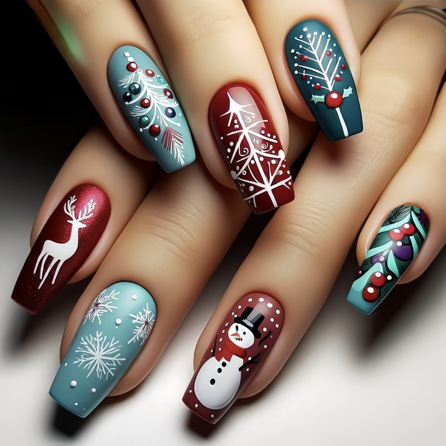 Charming Holiday Nail Art-1