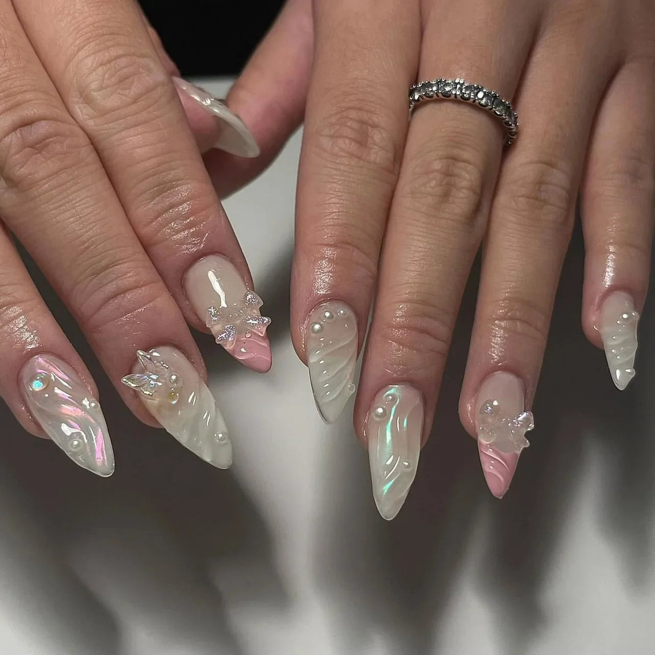 Charming Strawberry Almond Press-On Nails-13