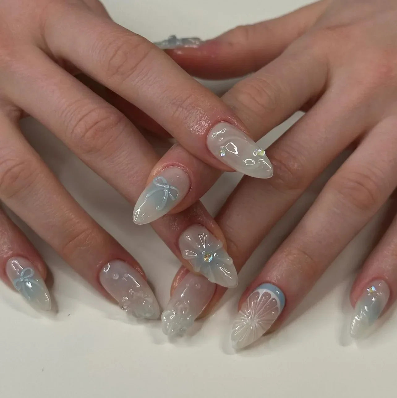 Charming Strawberry Almond Press-On Nails-17