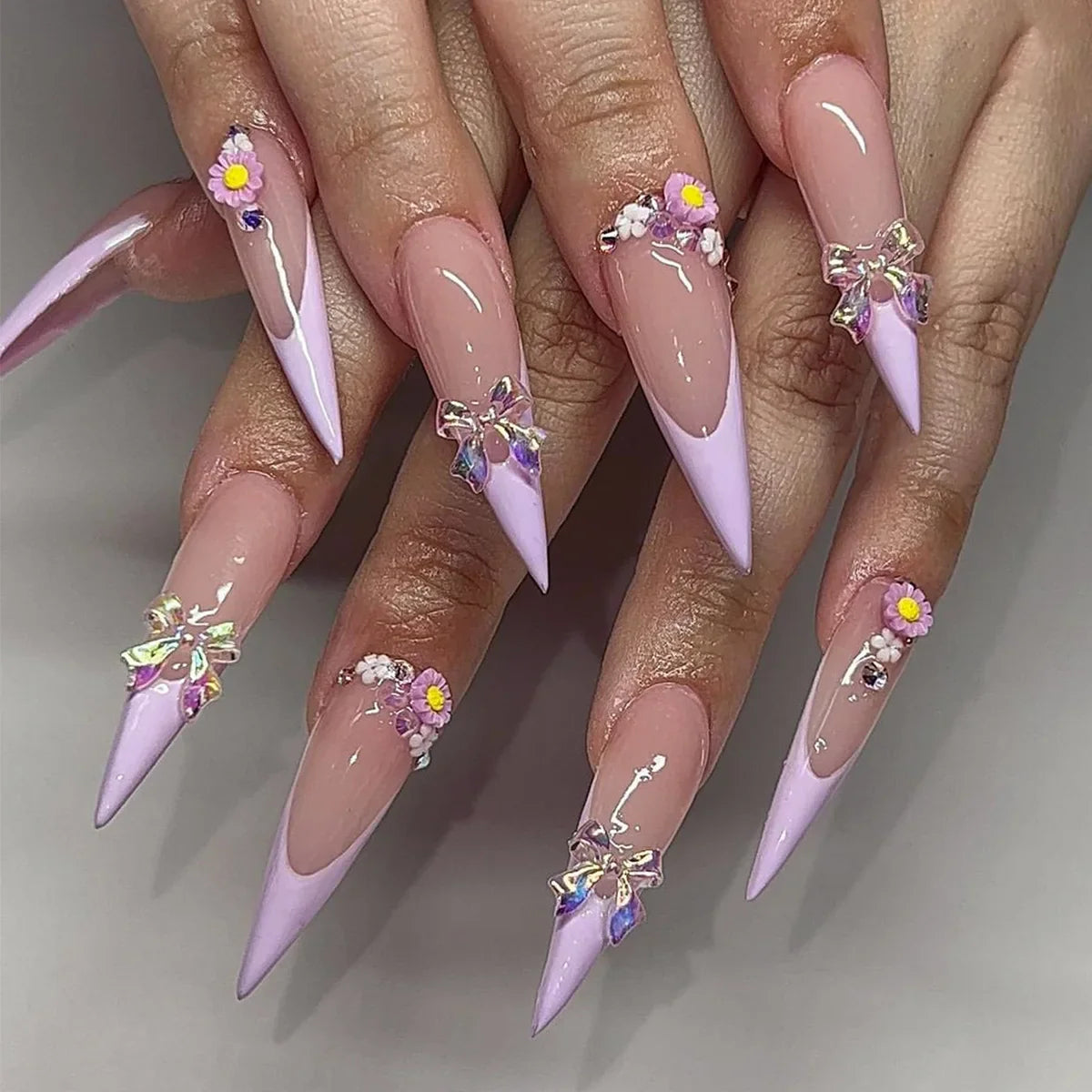 Chic Black Butterfly Nail Set-7