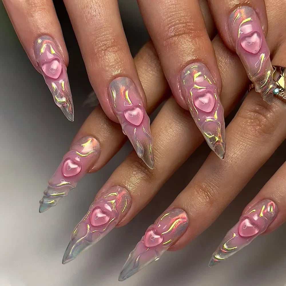 Chic Black Butterfly Nail Set-11