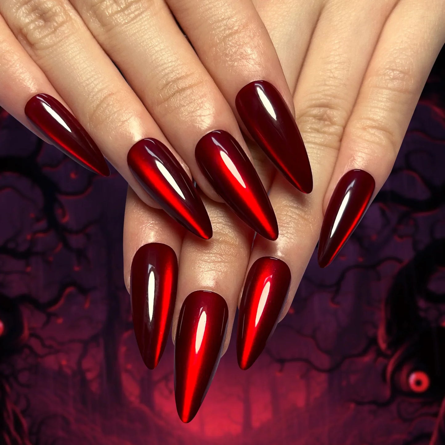 Chic Black Butterfly Nail Set-17