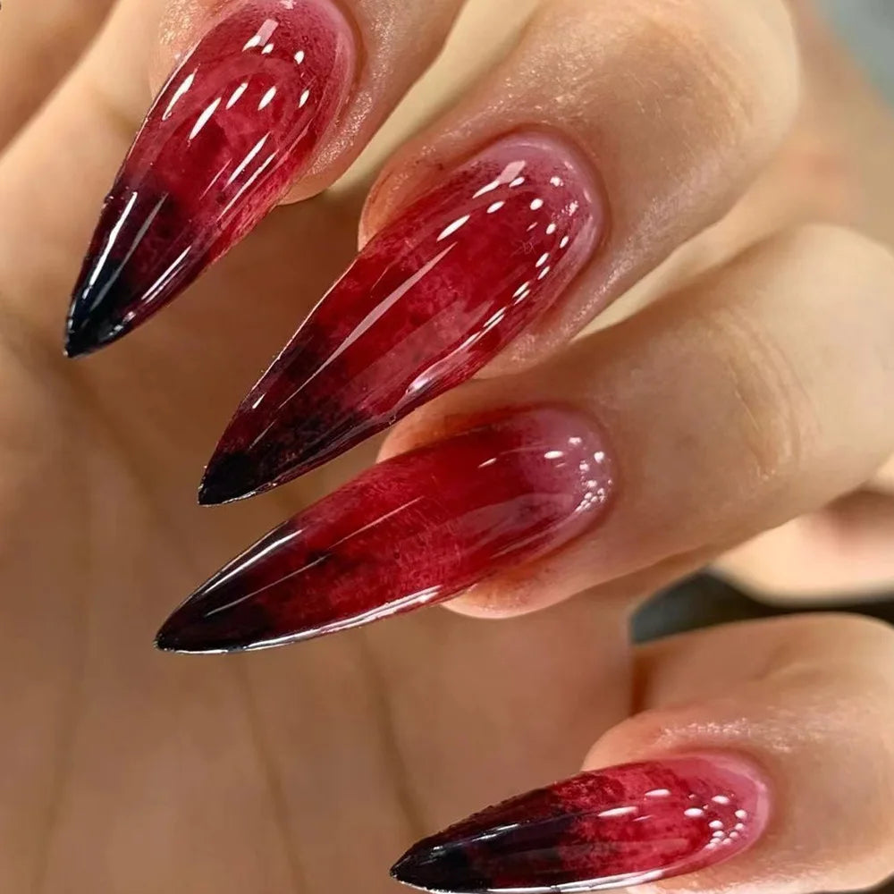 Chic Black Butterfly Nail Set-28