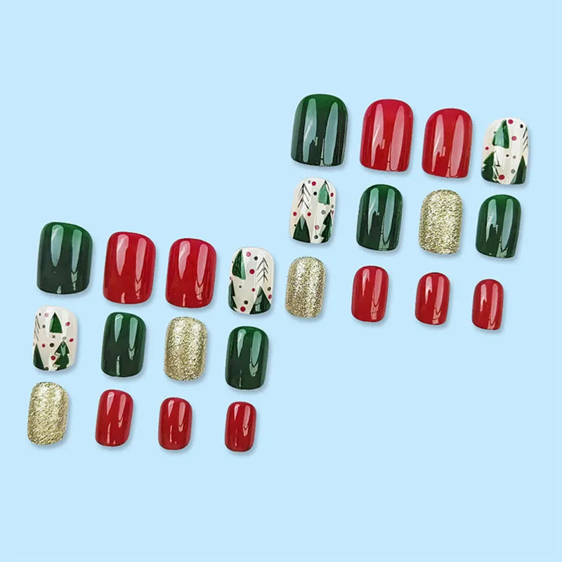 Christmas Glam Stiletto Nails-2